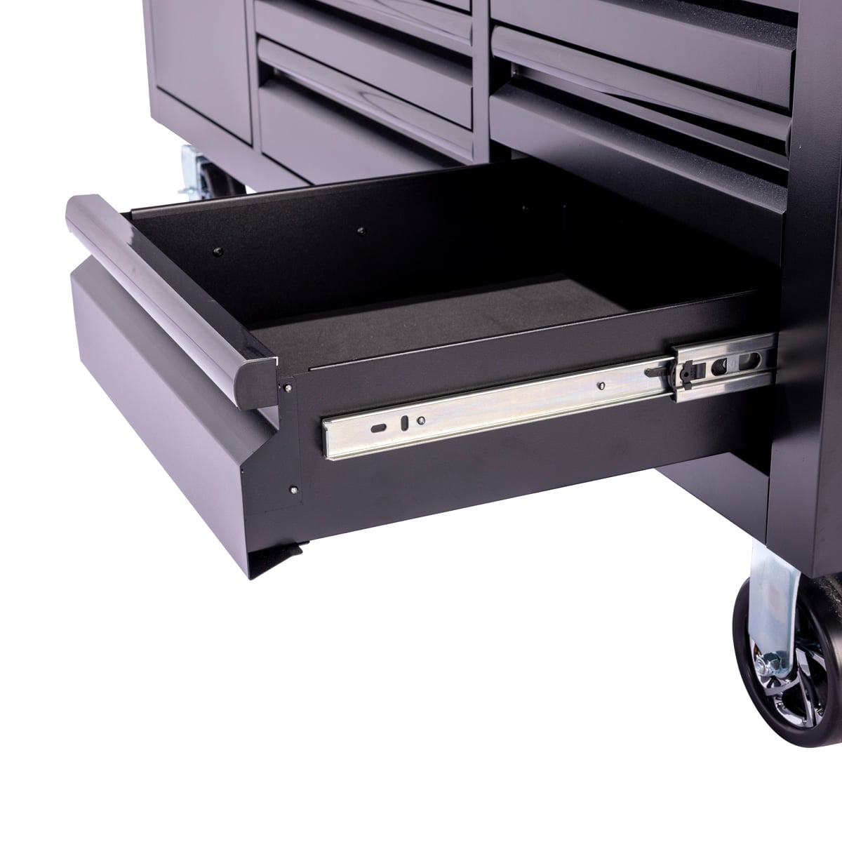 SGS 61in 9 Drawer Tool Chest | Split Stainless Steel Lift-Up Worktop | Black